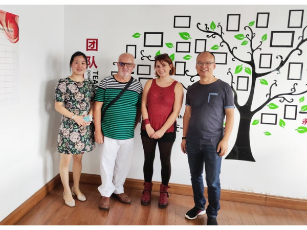 New Customer visited Zhejiang DELI Shade sail factory today