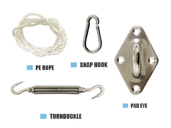 3 mm Diameter UV-Stabilized Polyethylene Rope for Shade sail