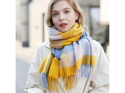 100% Real Wool shawl Plain Thick Women Wool Blend Scarf for Winter