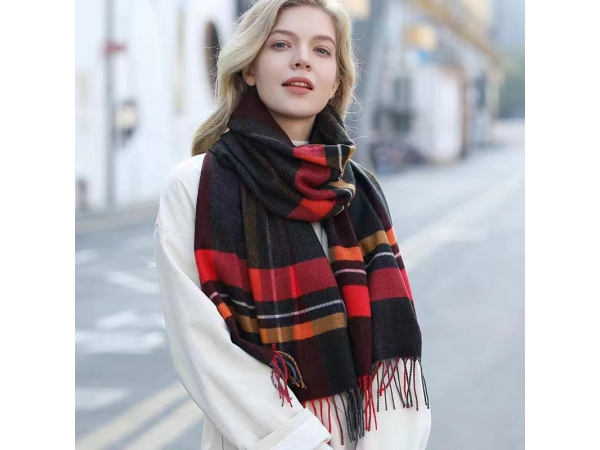 2024 Wholesale Fashion Design Low Price shawl Plain Thick Women Wool Blend Scarf for Winter