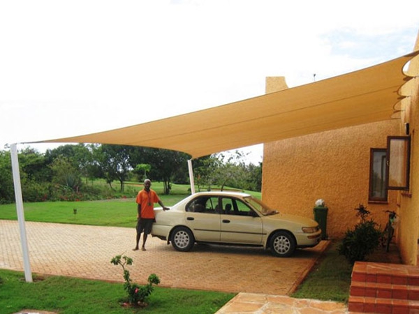 2024 DIY Outdoor Car parking Knitted HDPE sun shade Fabric
