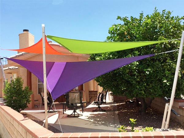 Custom Fashion 100% HDPE knitted shade sail UV resistant for garden