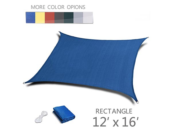 2024 Amazon Hot Selling Rectangle HDPE Sunshade Sail