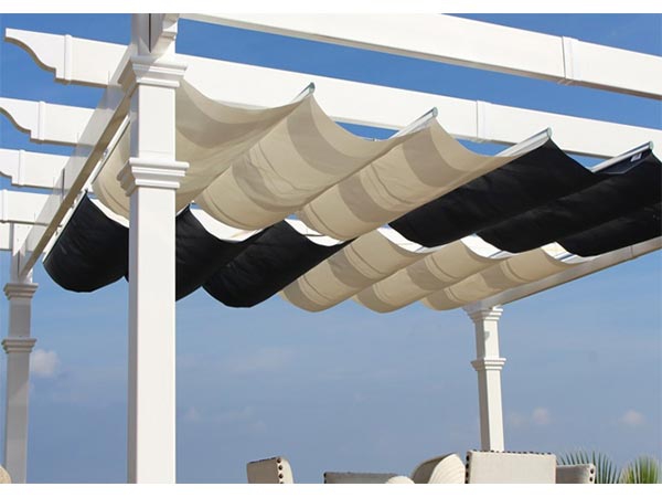 2024 custom Fashion Design colored striped Wave shade sails