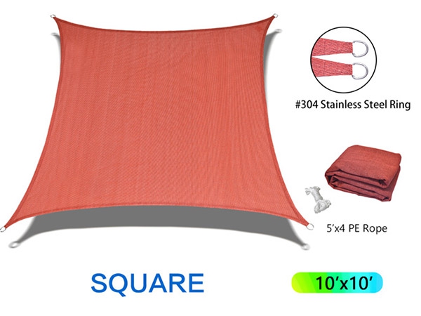 Chinese Supplier Wholesale Square sun shade sail for garden 