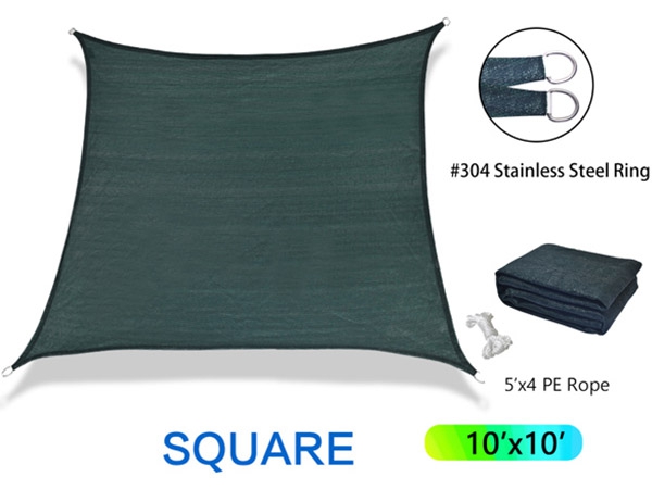 Chinese Supplier Wholesale Square sun shade sail for garden 