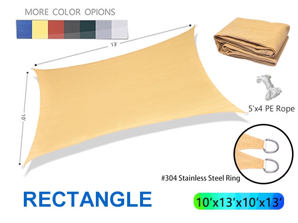 2024 Amazon Hot Selling Rectangle HDPE Sunshade Sail