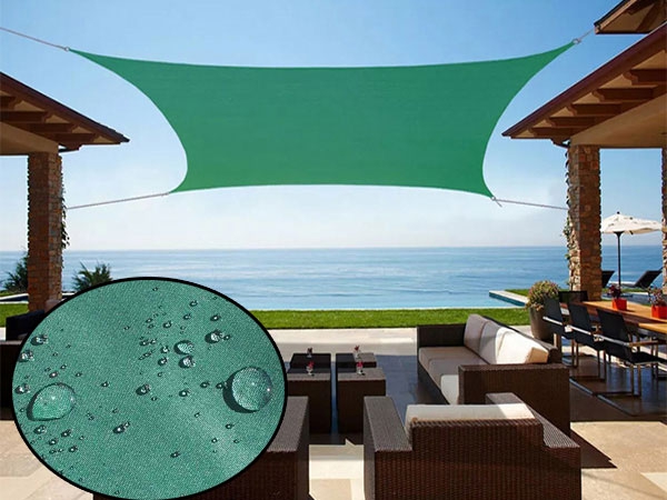 Best Selling 2024 Fashion polyester Rectangular Waterproof sun shade Sail for Customization
